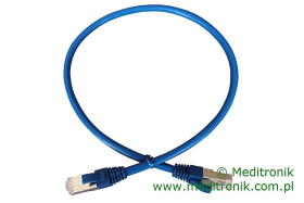 Patchcord FTP miedziany kat.6 (klasa E) linka niebieski dł.0,5m kabel ekranowan