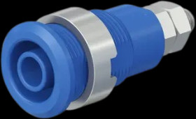 4 mm panel socket, threaded bolt, mounting Ø 12.1 mm, CAT III, CAT IV, purple, 66.7043-26