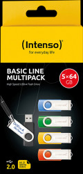 3503595 USB stick, USB 2.0, 64 GB, Basic Line, pack of 5