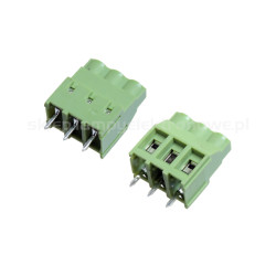 Złącze zaciskowe do druku potrójne 6.35mm kątowe