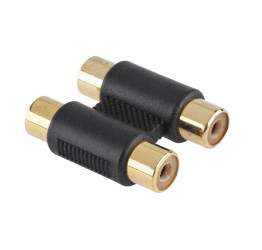 2-channel RCA Female Coupler, Gold-Plated