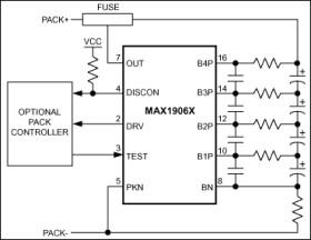 Li+ Battery-Pack Protector with Integrated Fuse Driver