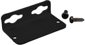 Flange kit, angled, aluminum, (L x W x H) 54 x 16.6 x 30 mm, black, 1455CFBK