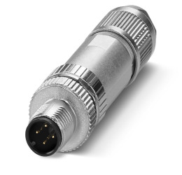 Złącze wielostykowe przemysłowe 4-pinowe M12 Montaż na kablu Wtyczka Phoenix Contact