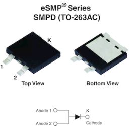 V20DL45 Low-Voltage TMBS&#174; (Trench MOS Barrier Schottky) Rectifier Ultra Low VF = 0.31 V at IF = 5 A