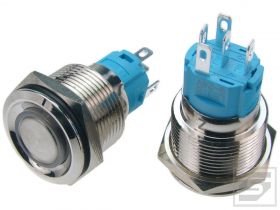 Przycisk LB19BR/LED:G 9-24VDC RING zielony; 19mm; bistabilny; 3A/250V