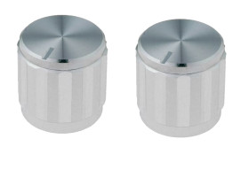 Opencircuit Potentiometer knob aluminum silver - 2 pieces