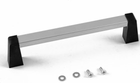 Handle, straight, PA/aluminum, (L x W x H) 172 x 14 x 42 mm, black, 1427WBC