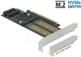 90486 PCIe x16 &gt; 2 x M.2 Key B + 1 x mSATA