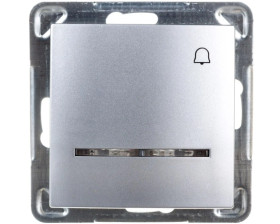 IMPRESJA Przycisk /dzwonek/ z podświetleniem srebrny ŁP-6YS/m/18