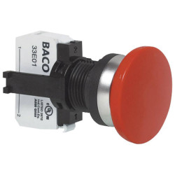 BACO BAL22GR01B Switch Red Waterproof Robust Round Illuminated