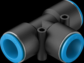 130802 Connector, T-shaped, 3x 4 mm diameter