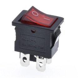 6A 250V 2-pin SPST ON-OFF Illuminated Rocker Switch
