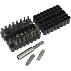 Sealey AK614 Security Bit &amp; Magnetic Adaptor Set 33pc