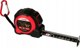 Miara metrówka zwijana taśma 8m 32mm mocny magnes neodymowy blokada zaczep Schmith