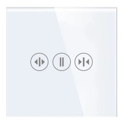 Włącznik dotykowy szklany kurtynowy (left/right) 1000W - sterowanie ZigBee - biały - Tawoia Smart Home