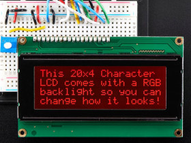 Adafruit RGB backlight negative LCD 20x4 + extras