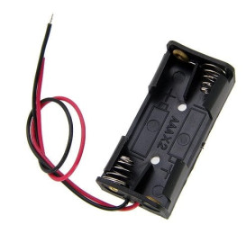 Pojemnik baterii 2xR3 AAA, wyprowadzenia przewody