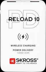 1400132 Powerbank, 10000 mAh, 2x USB-A, 1x USB-C, QI, weiß