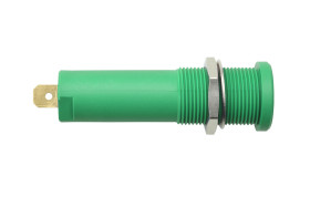 Gniazdo bananowe Żeński Wypustka typ Gniazdo bananowe Zielony 16A Schutzinger rozmiar 4 mm