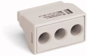 Cable connector, 3 pole, 2.5-6.0 mm², clamping points: 3, light gray, push-in wire connection, 42 A, 773-493