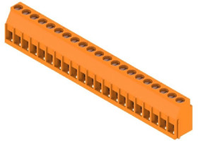 PCB terminal, 21 pole, pitch 5 mm, AWG 26-12, 20 A, screw connection, orange, 1251390000