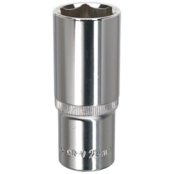 Sealey SP1224D Walldrive&#xAE; Socket 24mm Deep 1/2&quot;sq Drive Fully Polished