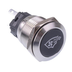 Aspirator' Blue LED Momentary 19mm Vandal Push Button Switch SPDT 12V