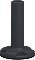 Mounting foot, dark gray, (Ø x H) 25 mm x 100 mm, for signal towers, XVZ02