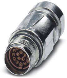 Jack, M17, 17 pole, crimp connection, SPEEDCON locking, straight, 1607649