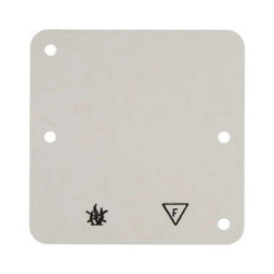 Berker Arsys Płytka denka pojedyncza do puszki natynkowej samogasnąca kremowa 102112