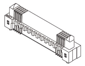 Wtyk PCB 20-pinowe raster: 0.8mm 2-rzędowe Samtec Montaż powierzchniowy 1.4A 200.0 V.