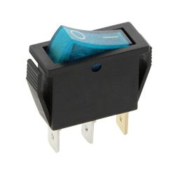 Przełącznik klawisz MK111 12V niebieski duży wąski podświetlany