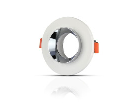 VT-862 Oczko halogenowe trzonek: GU10 gips chrom 3127 V-TAC