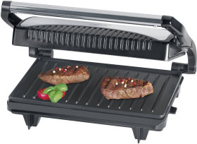 Grill kontaktowy Clatronic MG 3519, 700 W, czarny, stali szlachetnej