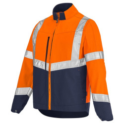 BLOUSON LUTEA ORANGE FLUO / BLEU MARINE