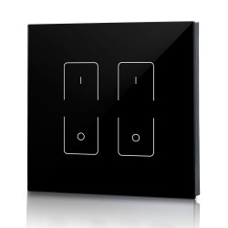 BL28-05T1BL radiowy panel dotykowy ściemniacz taśm LED 2-strefowy czarny