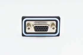 Złącze D-Sub lutowane 15-pinowe Żeński Pionowy Montaż na płytce drukowanej raster 2.29mm