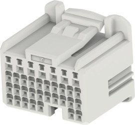 Socket, unequipped, 34 pole, straight, 4 rows, natural, 1674925-1