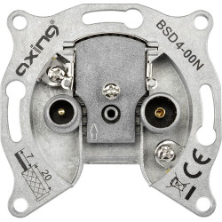 Axing BSD 00400 Antenna Socket TV FM Flush Mount Terminated Sockets