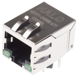 Złącze RJ45 Żeński Złącze RJ45 Przewlekany Halo Electronics, 90°