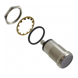 Lampka kontrolna do montażu panelowego 24V dc, niebieska 25.4mm LED Srebro Dialight