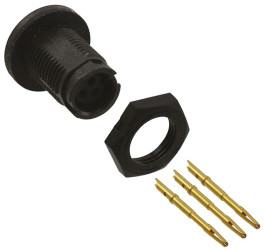 Złącze wielostykowe przemysłowe 3-pinowe, panelowe Gniazdo Switchcraft