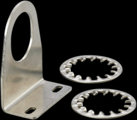 Mounting bracket, 75.3 x 58 x 28 mm for sensors in cylindrical design, E12487