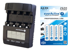 ładowarka everActive NC-3000 + 4 x R6/AA everActive 2600