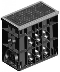 Studnia kablowa EK 437 H=400mm B125 BVBA, 410 x 220 mm zaryglowanie kluczem sześciokątnym, rama ochronna krawędzi + dno studni