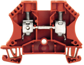Through terminal block, screw connection, 1.5-16 mm², 2 pole, 57 A, 8 kV, red, 1020340000