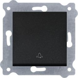 Przycisk dzwonkowy Czarny Metalik 207/14E EXEN