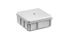 Puszka Naścienna 90X37x90mm Ip55 Z Dławnicami Z Wkrętem Szara Nsw90x90 35418702