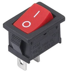 PRZEŁĄCZNIK 230V CZERWONY ON-OFF KCD1-101 BISTABILNY